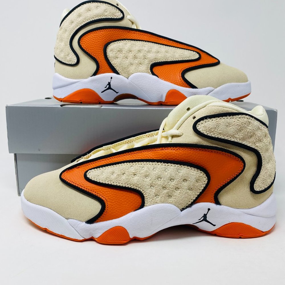 Air Jordan Womens OG Multicolor Round Toe Mid Top Lace Up Basketball Shoes 8.5